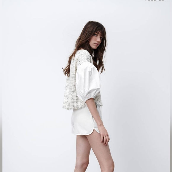 Zara Combination Textured Top - Picture 1 of 5